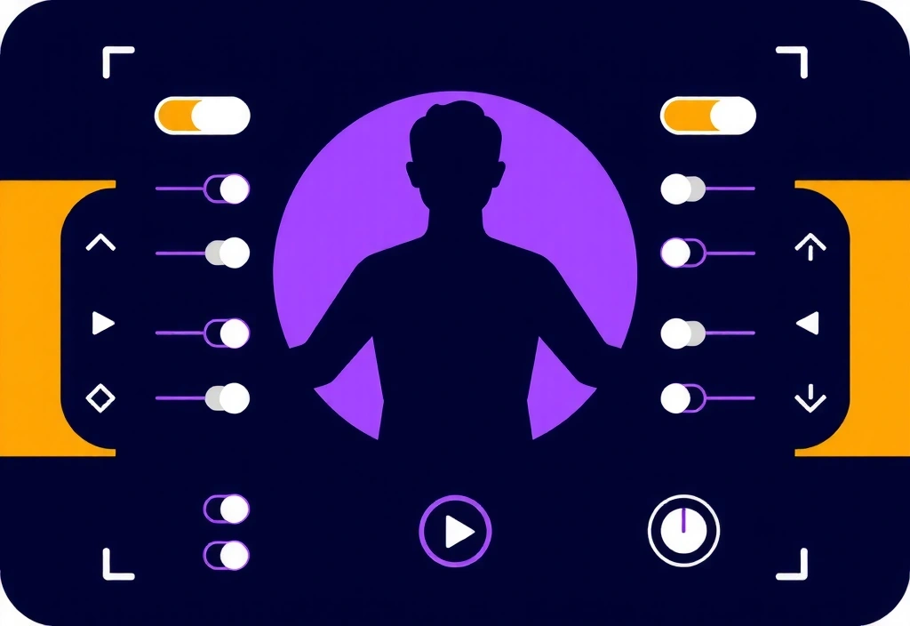 User rights and choices illustration with person silhouette and control elements
